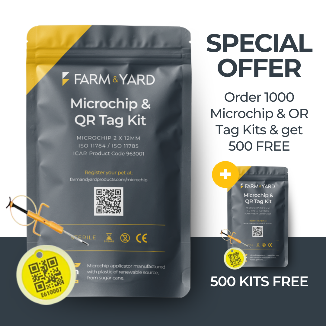 1000 x Microchip + QR Kits plus 500 FREE