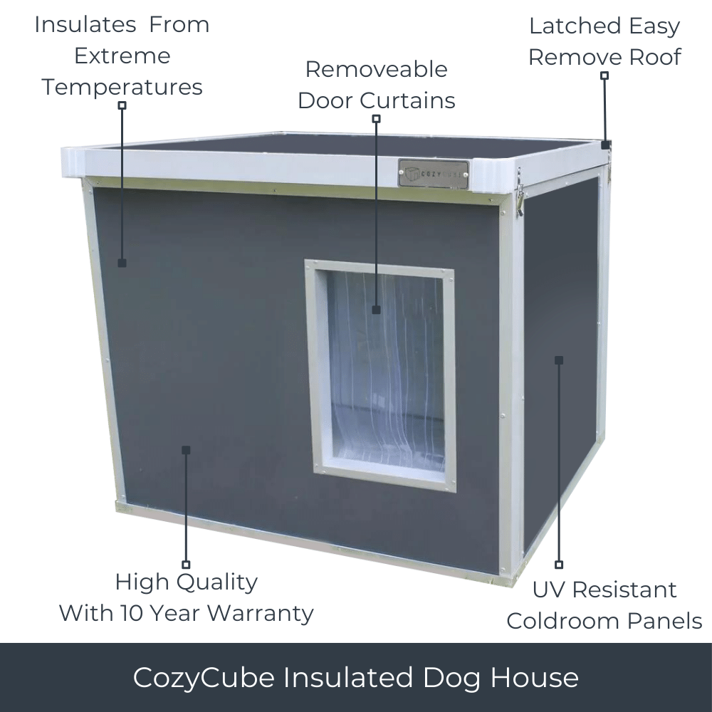 6 x Large Door Medium CozyCube Coldroom Panel Insulated Dog House + Free Food