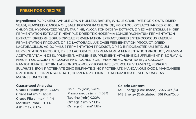 Wholegrain Boost - Nutrient-Rich Dry Dog Food  - Pork Recipe