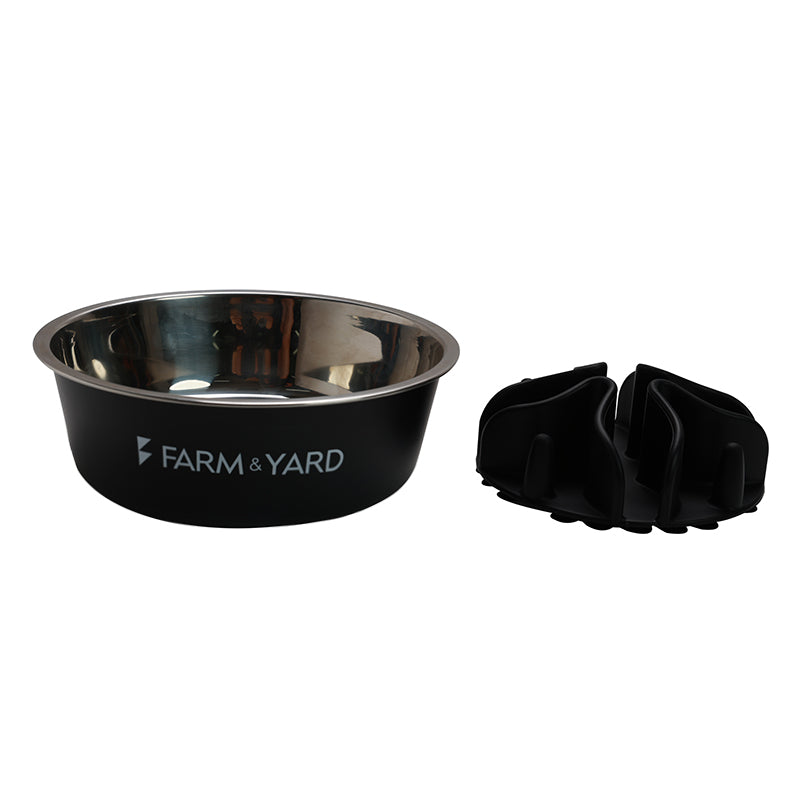 Farm & Yard Premium Slow-Feeding Dog Bowl Set