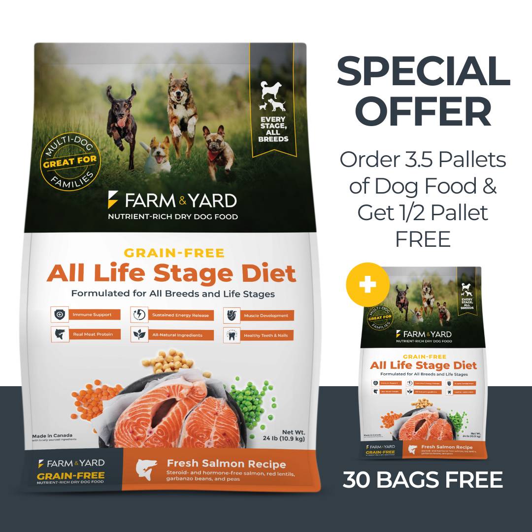 Buy 3.5 Pallets of Dry Dog Food Get .5 Pallets FREE (Salmon Recipe)